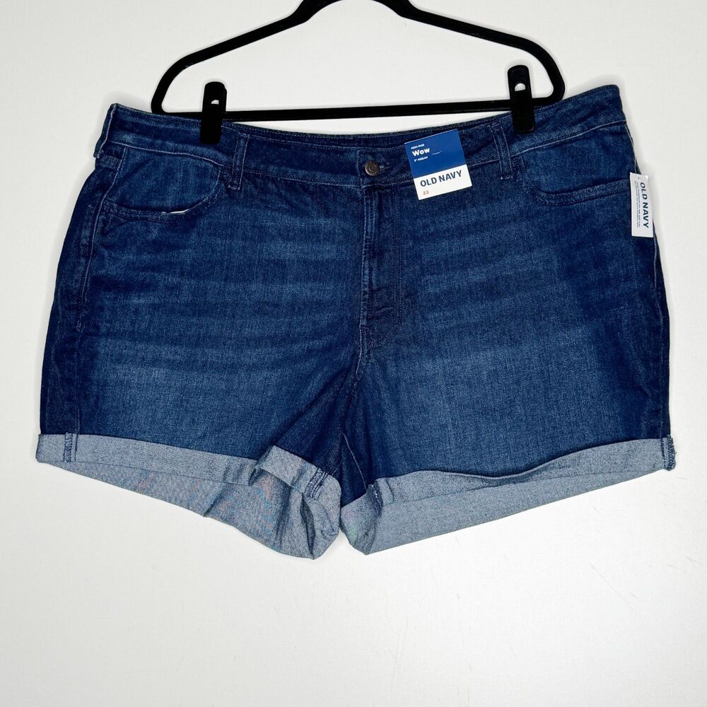 New Old Navy Wow OG High Rise 5 Inch Rolled Cuff Shorts Women's Plus Size 22